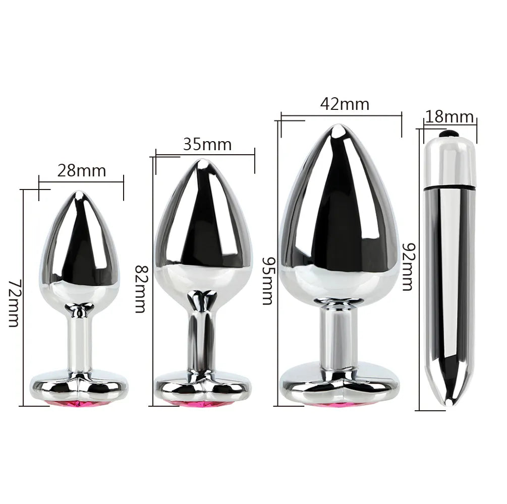 Stainless Steel Butt Plug Vibrators For Women Vaginal Erotic Massager Sex Products Anal Plugs Dildo Beads Sex Toy Vagina Insert